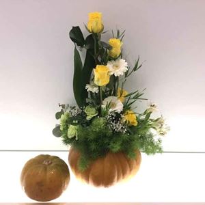 Picture of Flower Arrangement in pumpkin