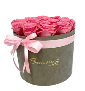Εικόνα της Γκρι κουτί Forever Roses Ροζ