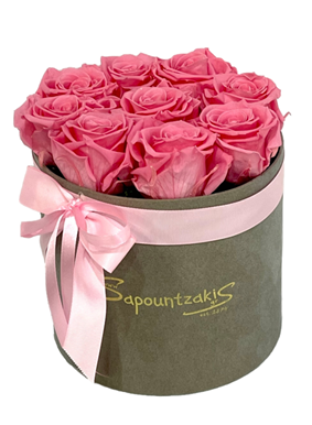 Picture of Grey Box Forever Roses Pink