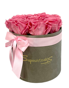 Picture of Grey Box Forever Roses Pink