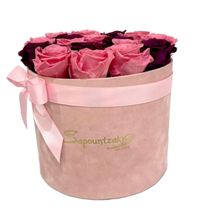 Picture of Pink Box Forever Roses Pink-Purple