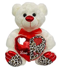 Picture of Teddy Bear with leopar Heart